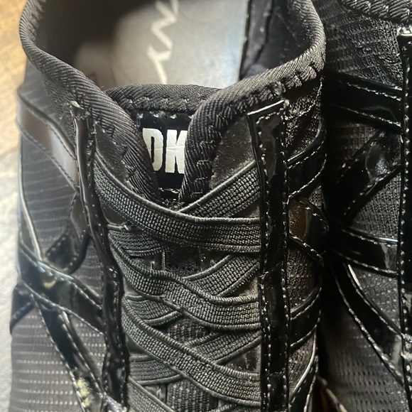 DKNY Patent And Fabric Wedge Sneaker - Picture 5 of 8